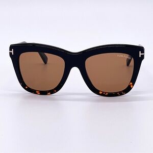 NEW TOM FORD JULIE TF685 05E WOMEN SUNGLASSES FT0685/S BLACK BROWN EYEWEAR